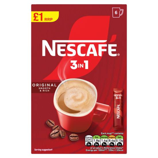 Nescafé 3 In 1 Original Coffee (6 pack)