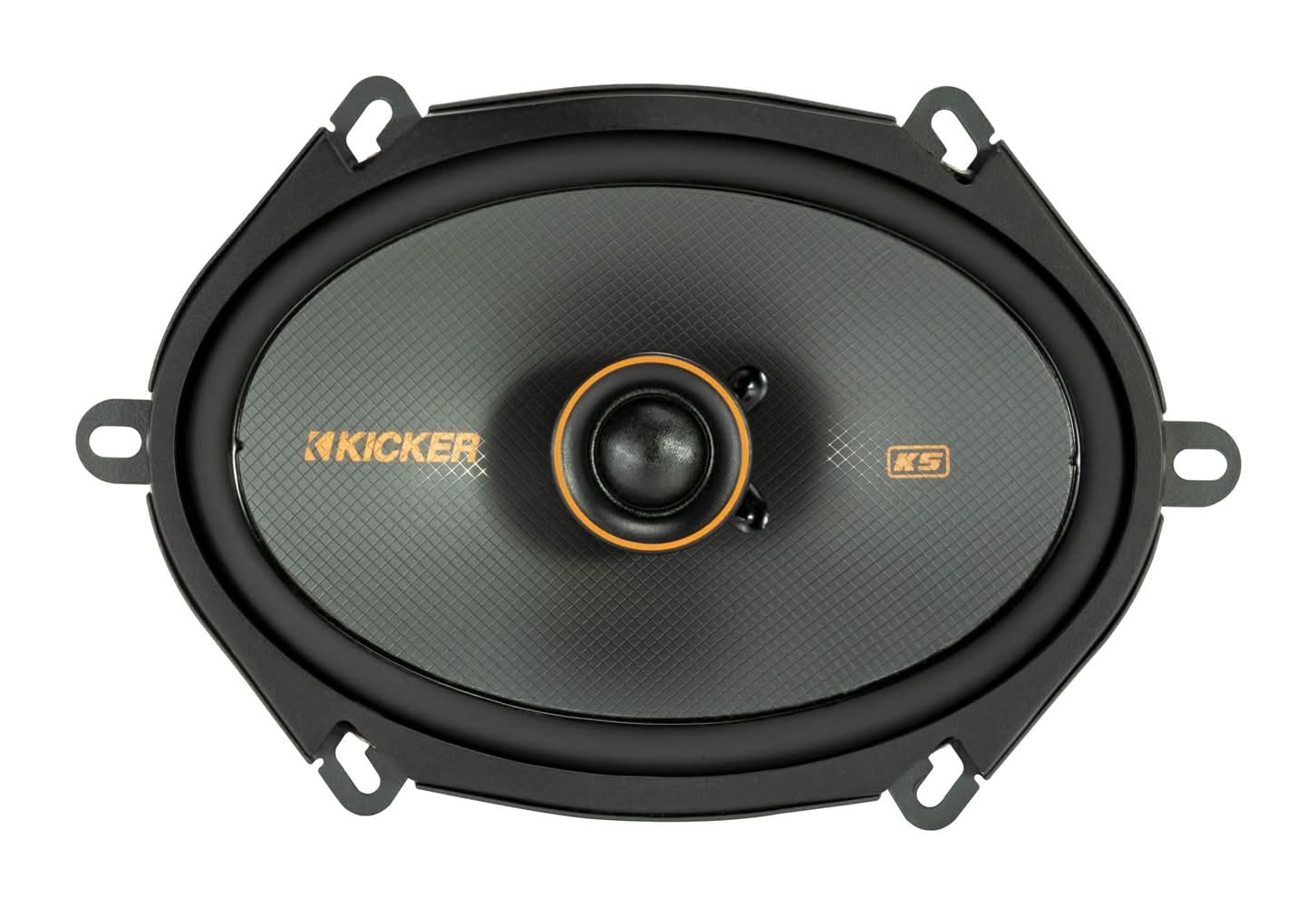 KICKER - KS Series 6" x 8" 2-Way Car Speakers with Polypropylene Cones (Pair) - Black