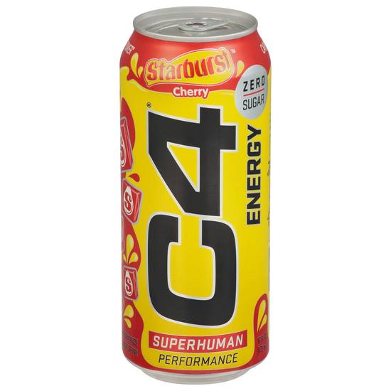 C4 Starburst Zero Sugar Cherry Energy Drink (16 fl oz)