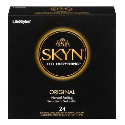 Life Styles Natural Feeling Latex-Free Lubricated Condoms, Skyn (24 un)