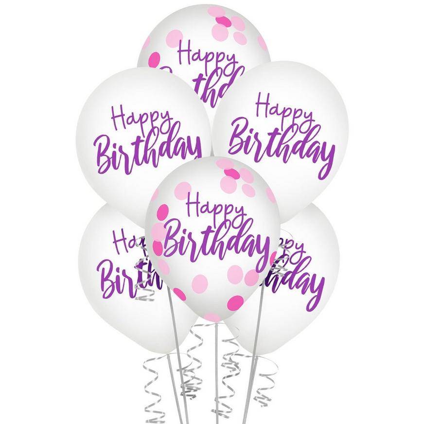 Amscan Sparkle Birthday Confetti Balloons (12 in)
