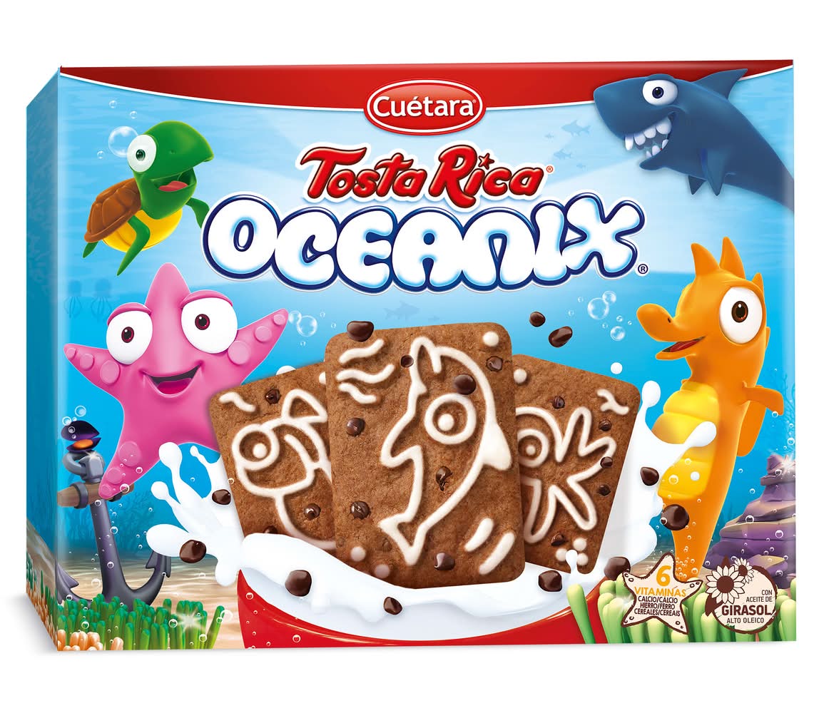 Galletas Con Pepitas De Chocolate Oceanix Cuétara Tostarica Caja 400 G