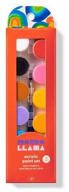 Mondo Llama Acrylic Paint Set With Paintbrush (12 ct)