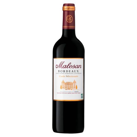Malesan - Vin rouge Bordeaux cuvée sélectionné domestique (750 ml)