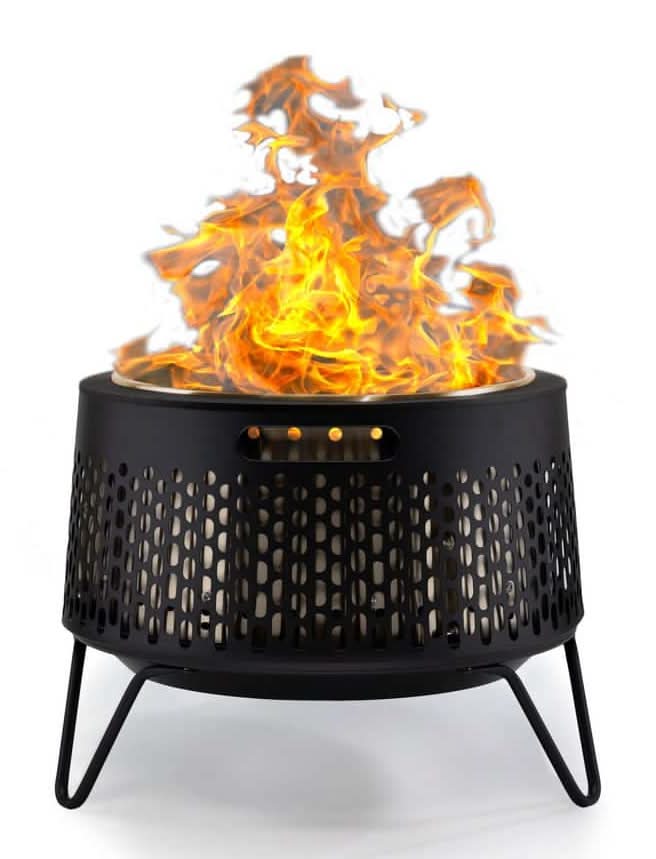 Tiki 20 In. Smokeless Wood Burning Huddle Fire Pit With Stand, Removable Ash Pan And Weather Resistant Cover