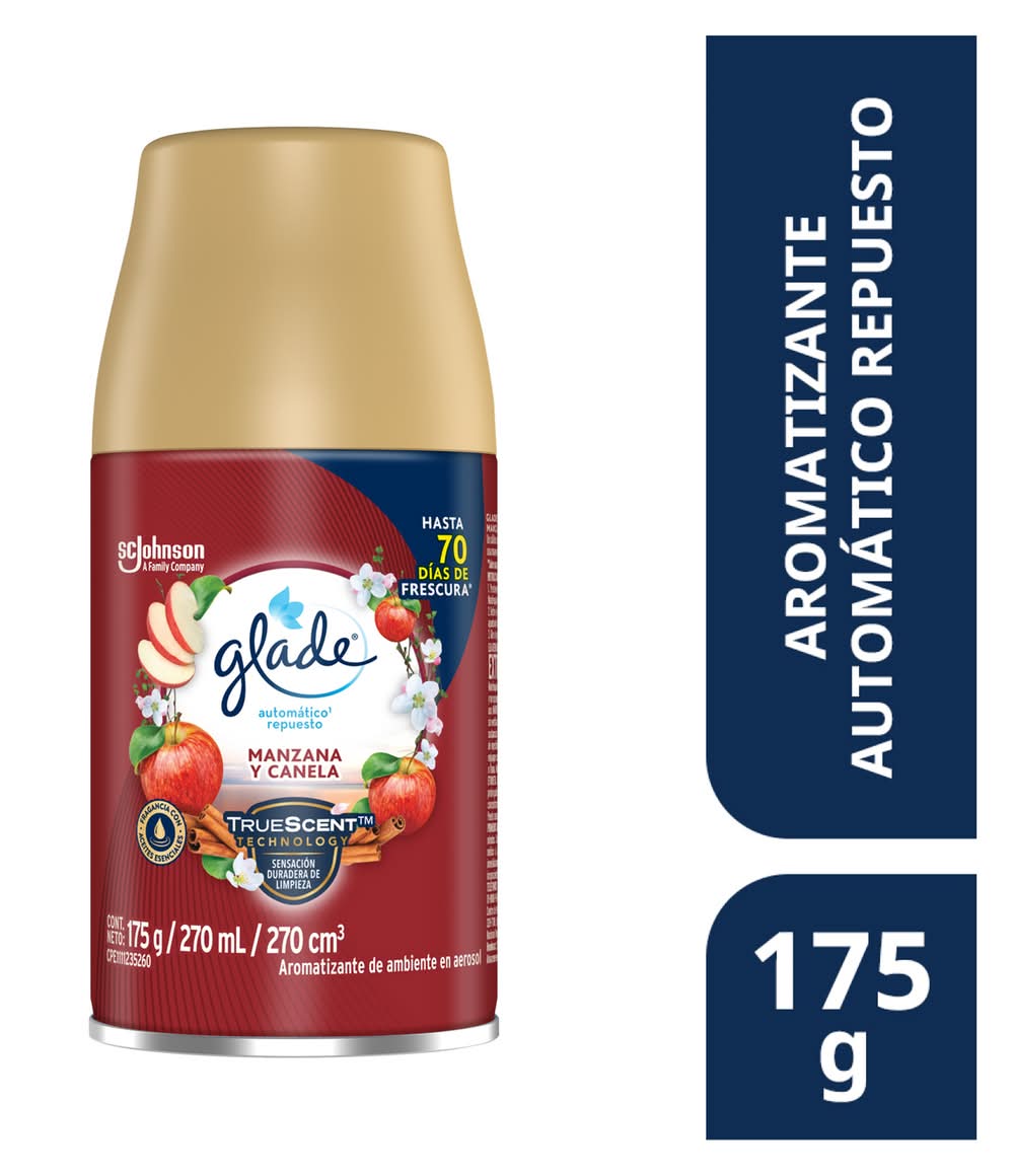Glade · Truescent aromatizante automático repuesto, manzana-canela (175 g)