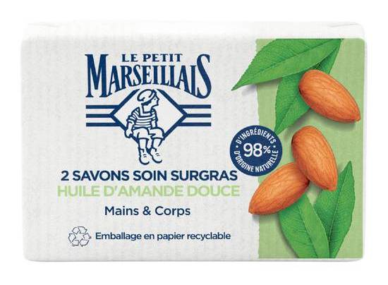 Le petit marseillais savon soin nourrissant huile amande douce 2x100g