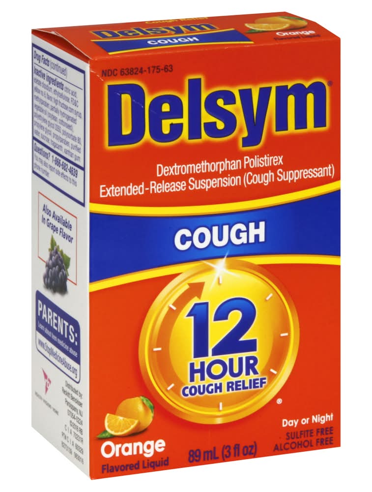 Delsym Cough Relief Liquid, Orange (3 fl oz)