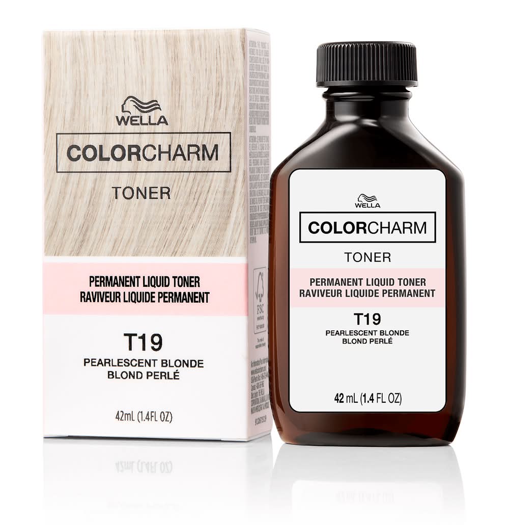 Wella Colorcharm Permanent Liquid Toner, T19 Pearlescent Blonde (42 ml)
