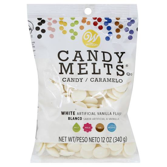 Wilton Candy, Candy Melts, White - 12 oz