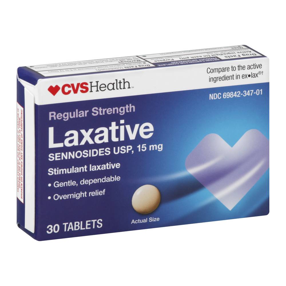 CVS Health Regular Strength 15 mg Laxative Tablets