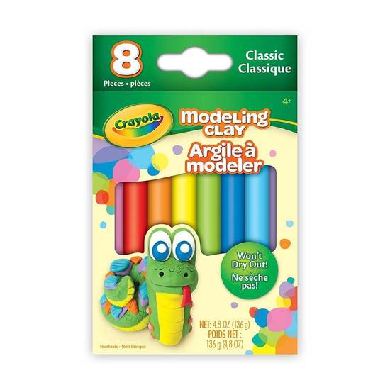 Crayola argile à modeler classique (8unités) - modelling clay, classic (8/pack)