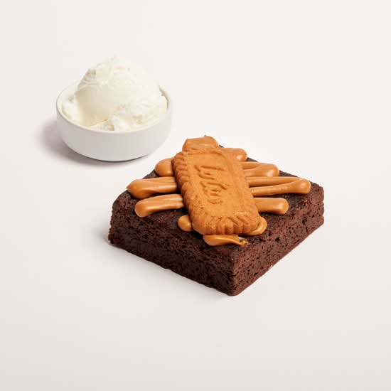 Cookie Butter Brownie With Icecream