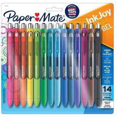 Paper Mate Medium Point 0.7 mm Inkjoy Assorted Color Gel Pens (14 ct)