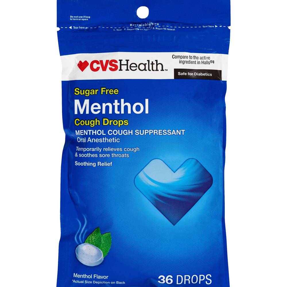 CVS Health Sugar Free Menthol Cough Drops, 140 CT
