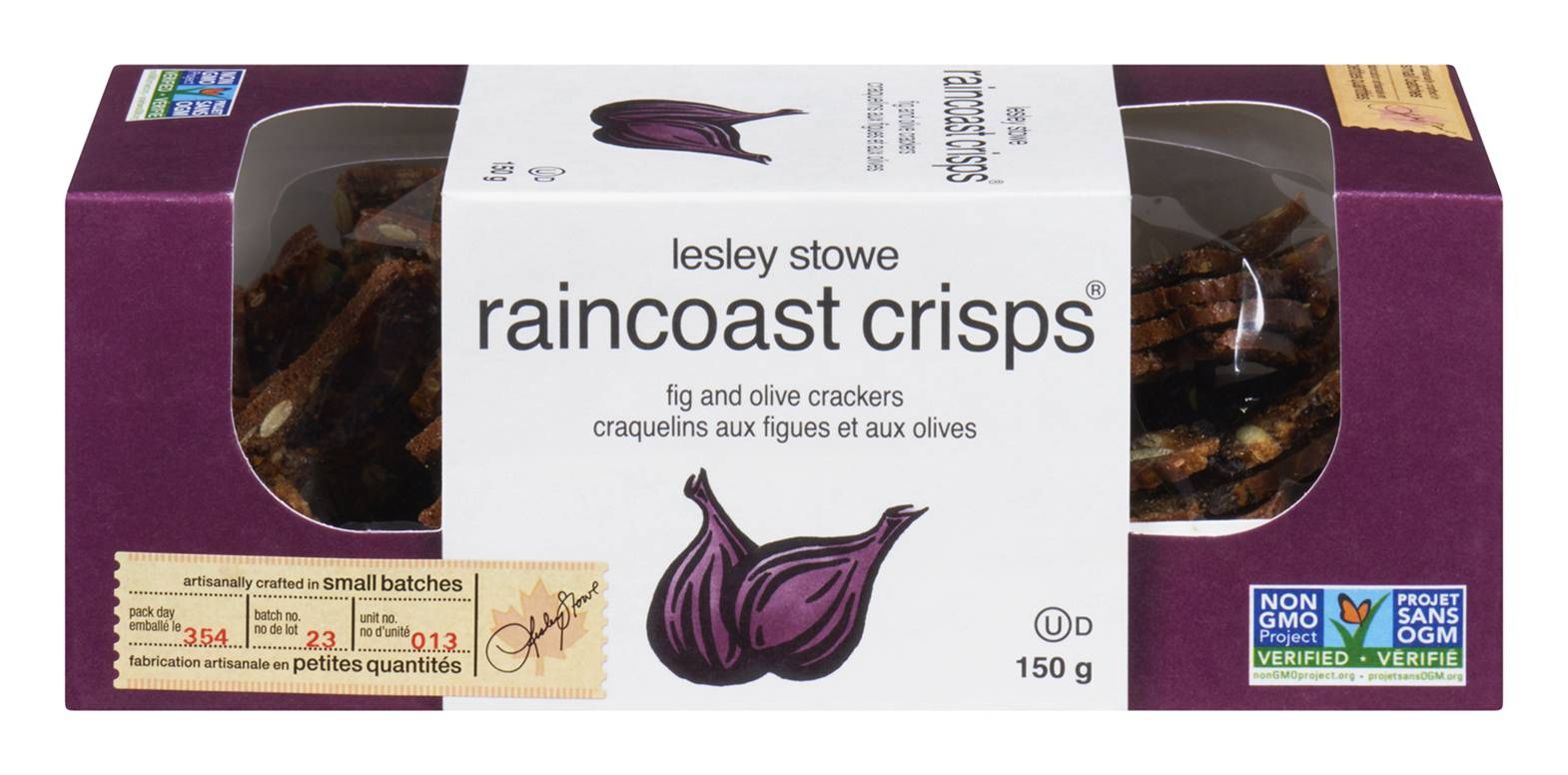 Lesley Stowe Raincoast Crisps Fig & Olive (150 g)