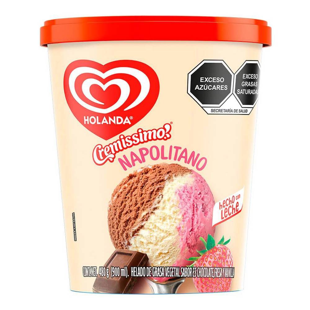 HELADO HOLANDA NAPOLITANO 900ML