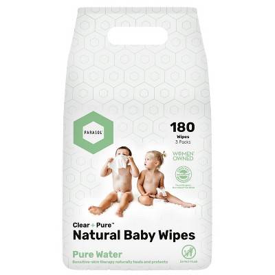 ParaSol Clear+Pure Natural Baby Wipes (180 ct)