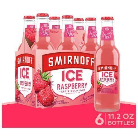 Smirnoff Ice Raspberry 6 Pack 11.2oz Bottles