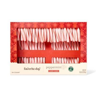 Favorite Day Red & White Candy Canes, Peppermint (10.6 oz, 24 ct)