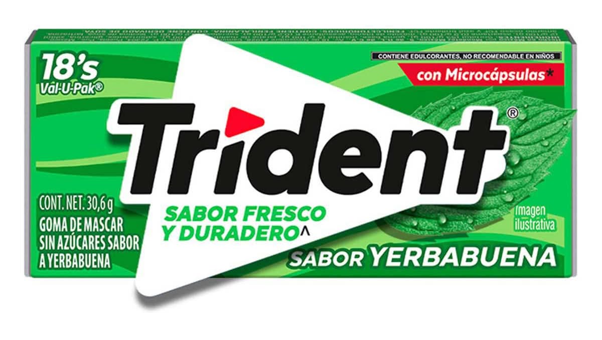 Trident · Goma de mascar, yerbabuena (18 un)
