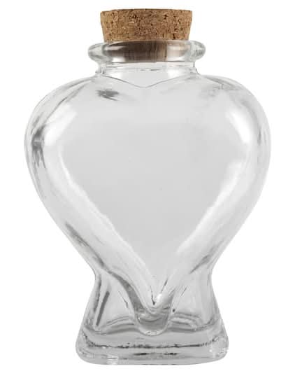 Ashland Heart Shaped Glass Bottle