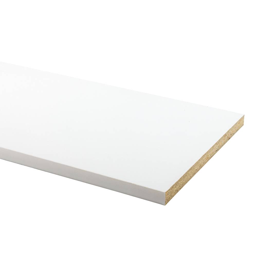 RELIABILT 97-in L x 11.25-in D x 0.75-in H White Rectangular Shelf Board | 564085