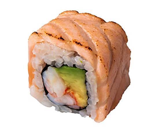 Salmon roll saumon tataki crevette avocat "légèrement braisé"