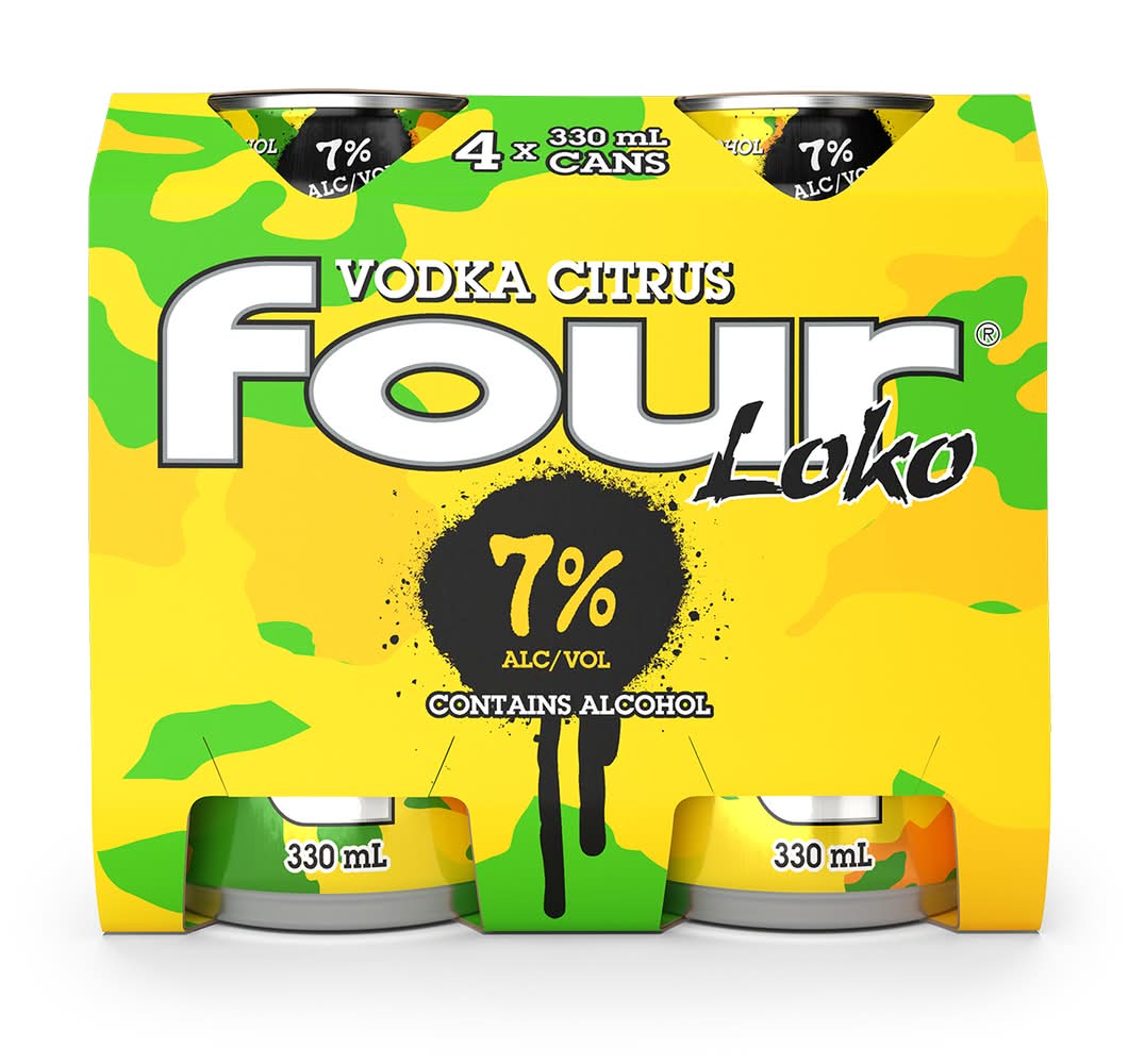 Four Loko Vodka Citrus Can 330mL x Pack 4