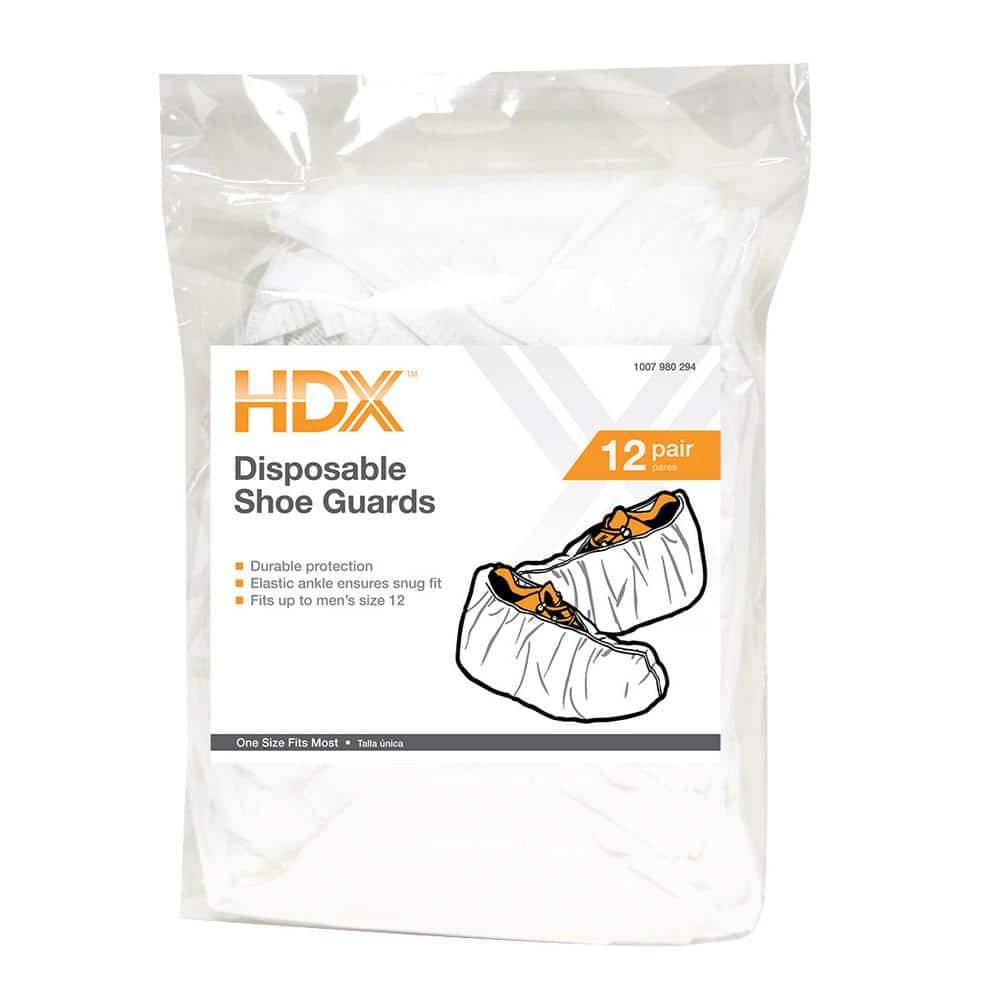 HDX Disposable Shoe Covers (12 ct)