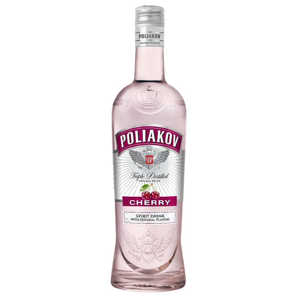 Poliakov - Vodka triple distillée, cerise (700ml)