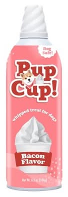 PupCup! Light Whipping Cream For Dogs, Bacon (6.5 oz)