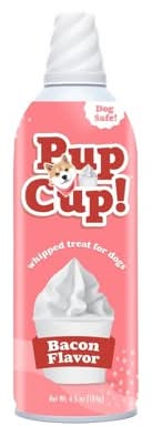 PupCup! Light Whipping Cream For Dogs, Bacon (6.5 oz)