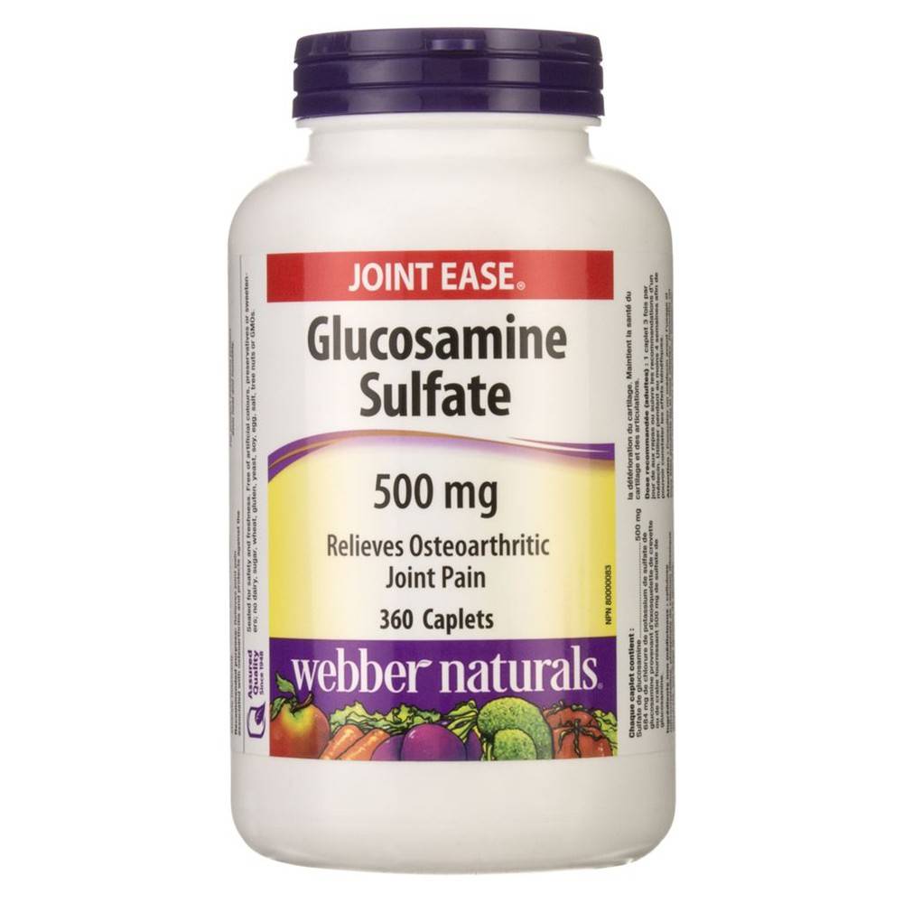 Webber Naturals Glucosamine Sulfate 500 mg Caplets (290 g, 360 ct)