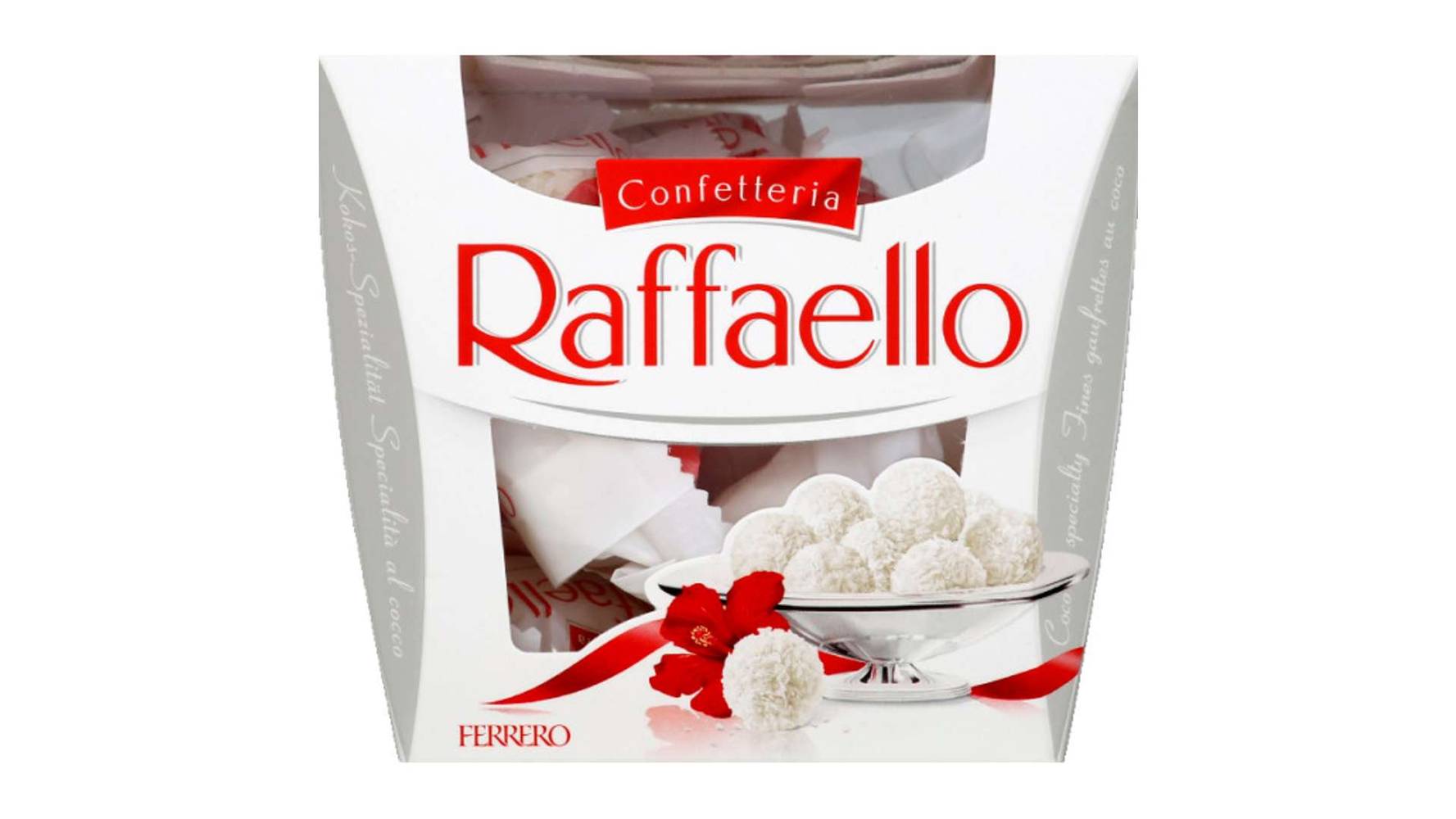 Raffaello Fines gaufrettes enrobées de noix de coco fourrées aux amandes La boîte de 180g