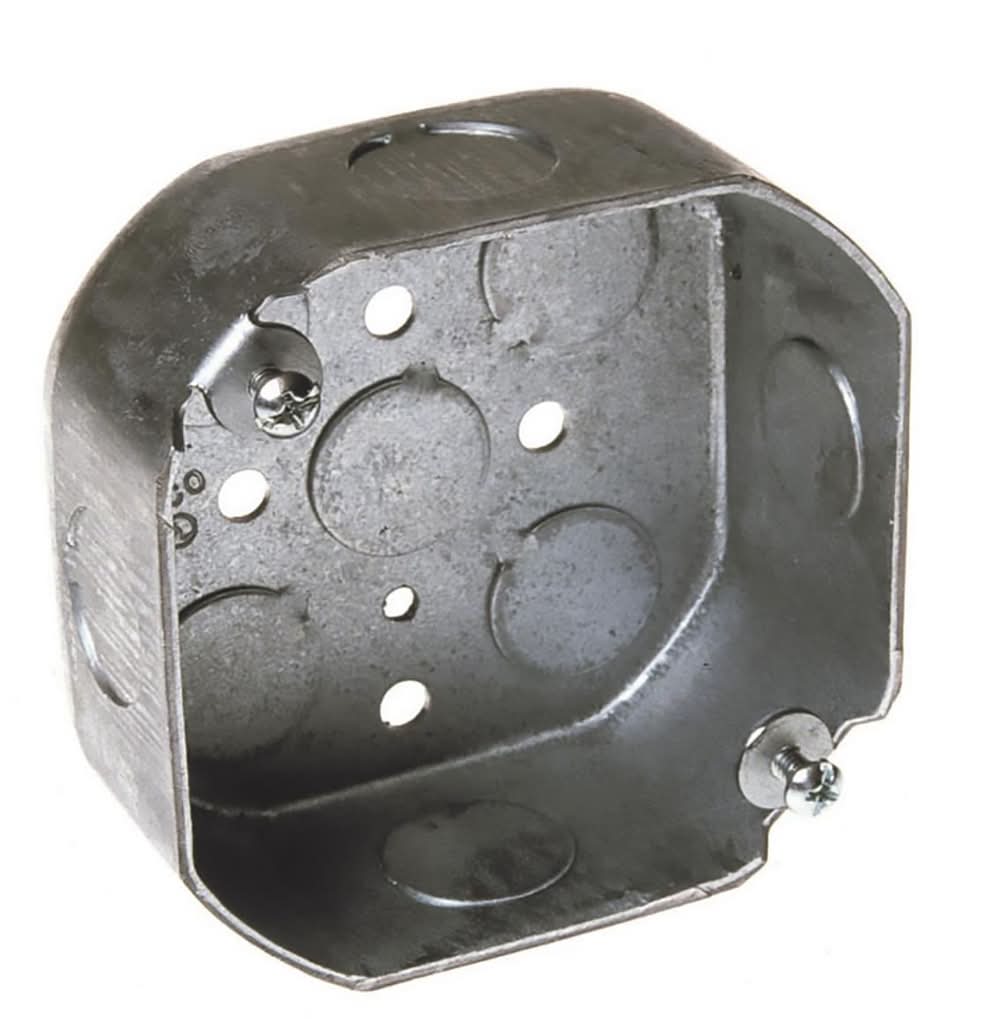 Hubbell RACO Galvanized steel New work/Old work Octagonal Electrical Box
