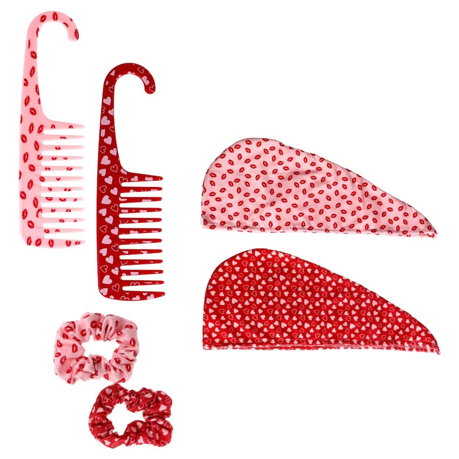 Comb Hair Wrap & Scrunchie Set, Assorted (6 ct)