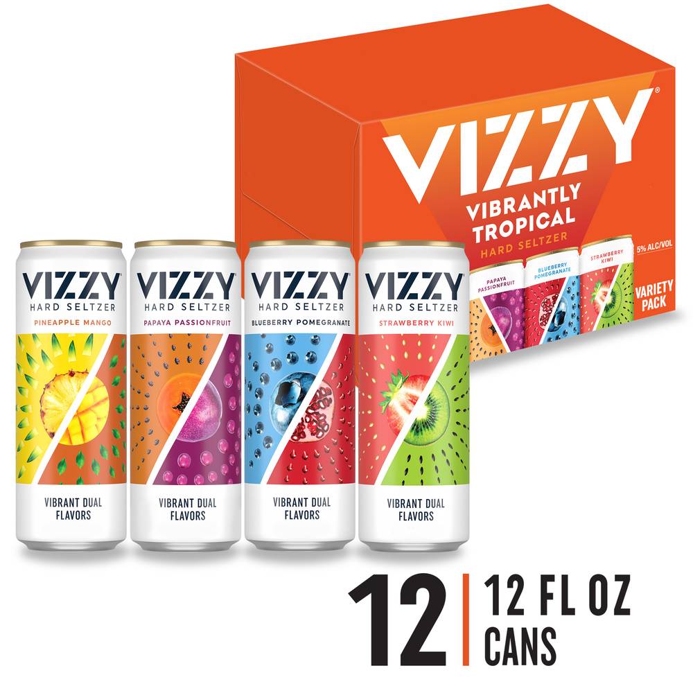 Vizzy Antioxidant Vitamin C Variety pack Hard Seltzer (12 pack, 12 fl oz)