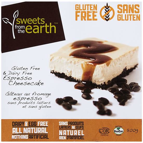 Sweets from the Earth · Espresso cheesecake - Gâteau au fromage espresso végétalien sans gluten surgelé