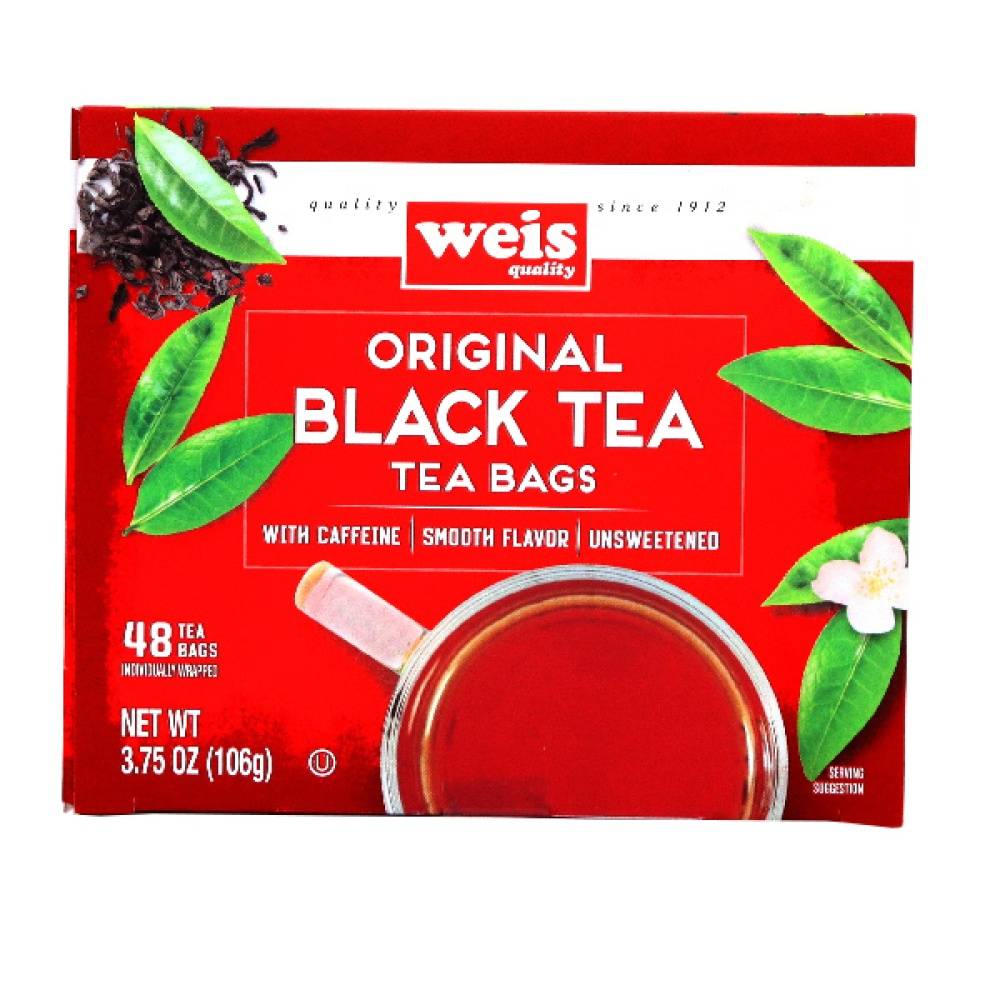 Weis Quality Tea Bags All Natural Black Tea 48 Count