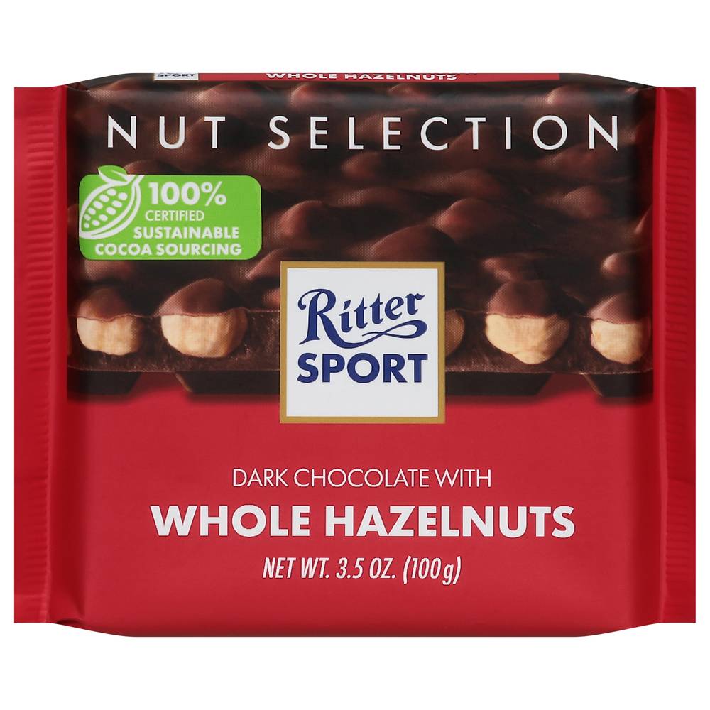 Ritter Sport Dark Chocolate With Whole Hazelnuts (3.5 oz)