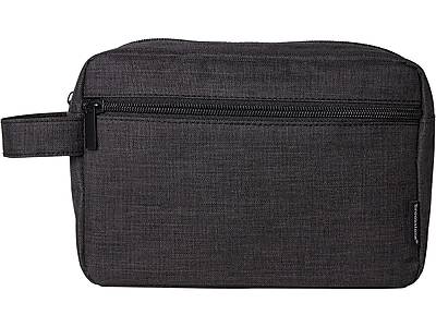 Brookstone Fabric Toiletry Pouch, Black