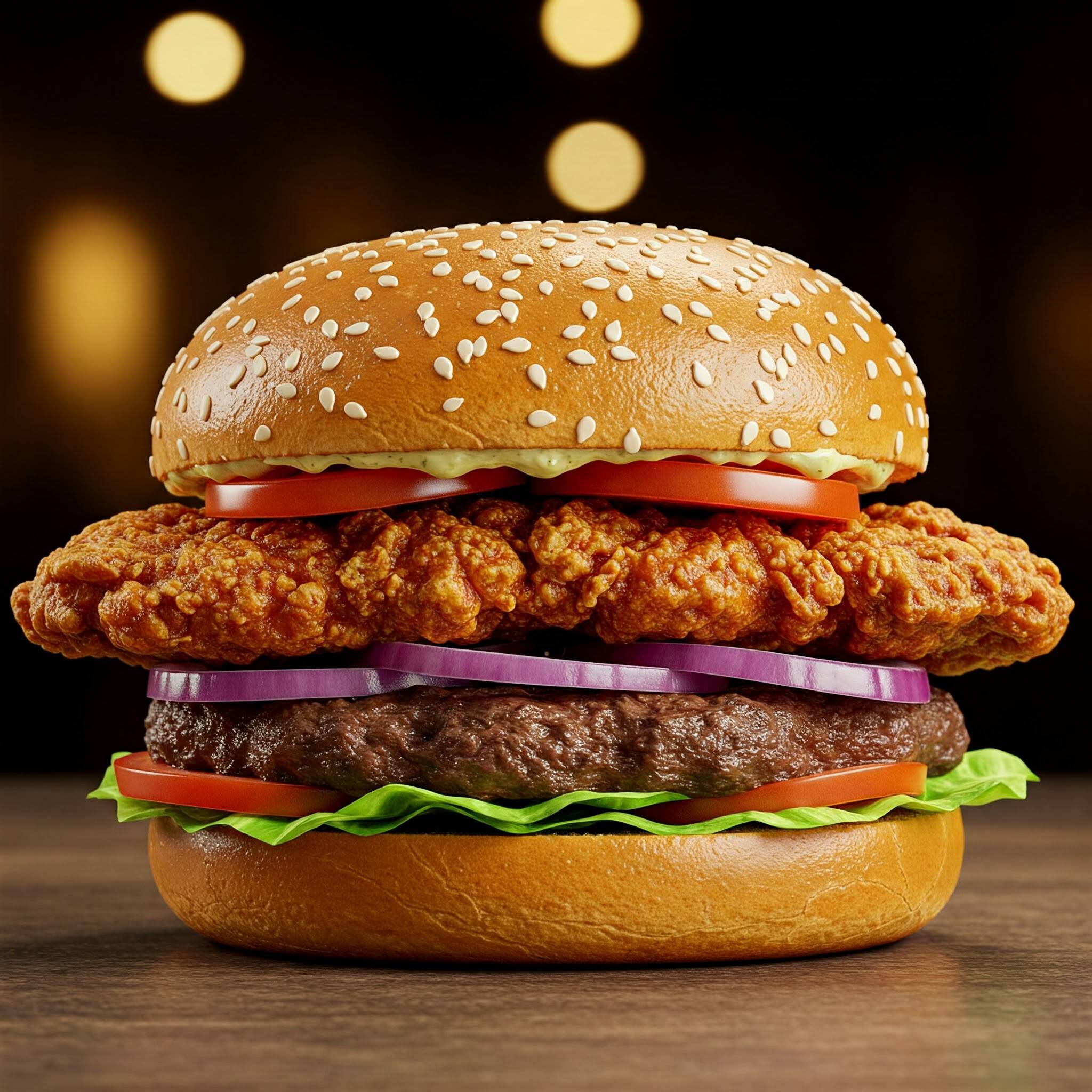 Chicken beef burger 🍗🍔