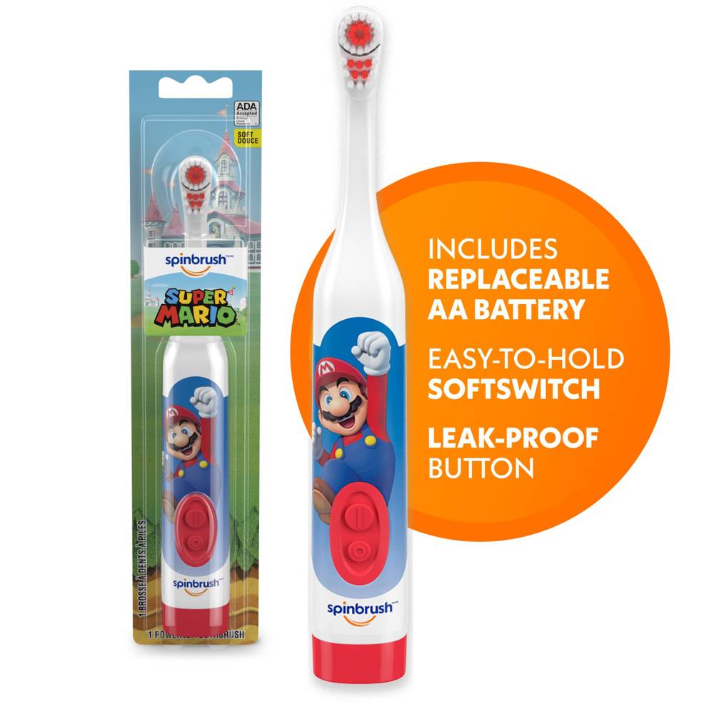 Spinbrush Super Mario Powered Kids Toothbrush