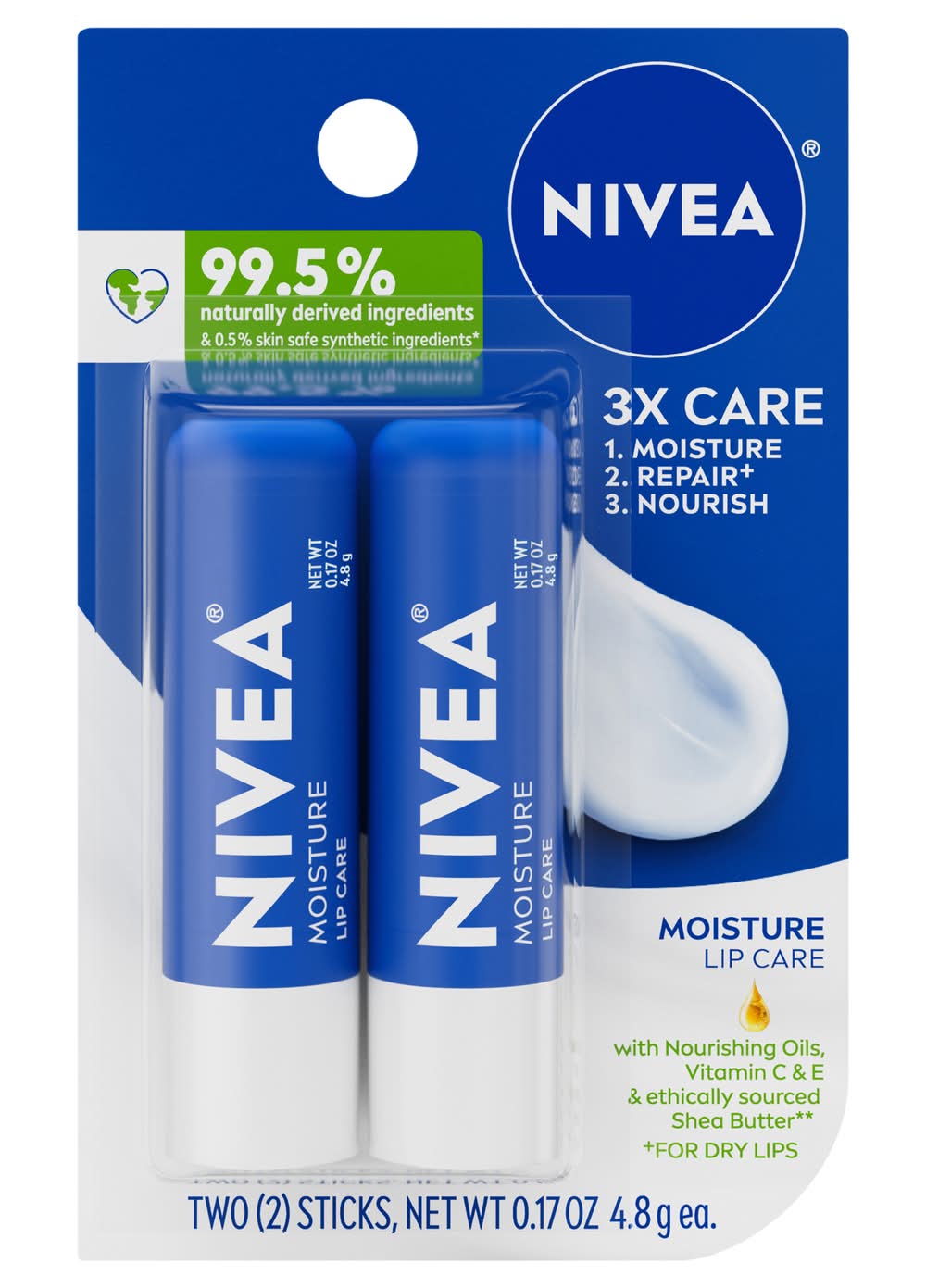 NIVEA Moisture Lip Care (0.4 oz)