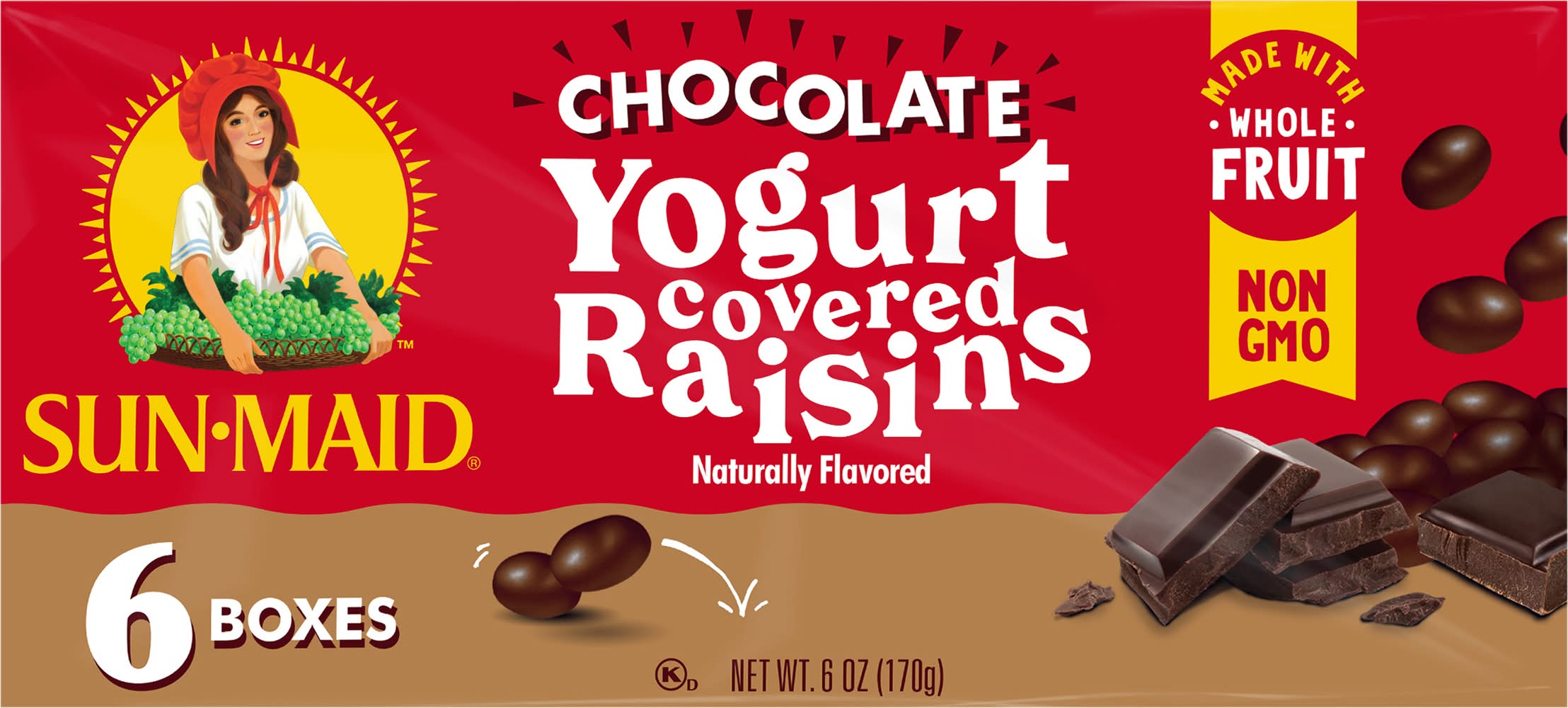 Sun-Maid Dark Chocolate Yogurt Covered Raisins (6 oz)