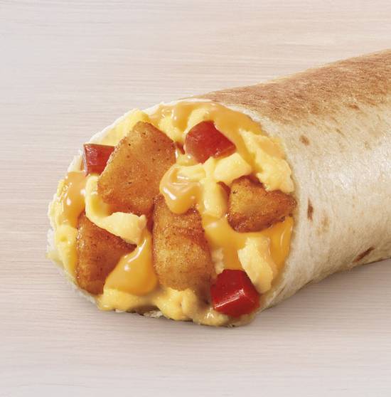 Cheesy Toasted Breakfast Burrito Potato