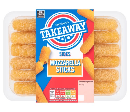 Sainsbury's Takeaway Sides Mozzarella Sticks (240g)