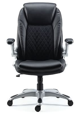 Staples Sorina Ergonomic Bonded Leather Swivel Executive Chair, Black (58262)