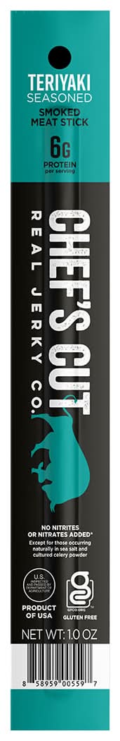 Chef’s Cut Real Jerky Co. Seasoned Smoked Meat Stick, Teriyaki (1 oz)